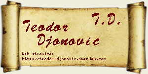 Teodor Đonović vizit kartica